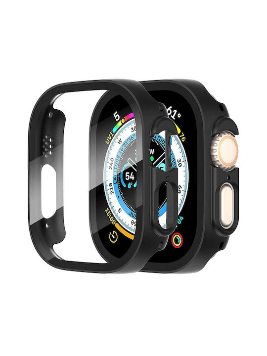 Techsuit Defense360 Pro Πλαστική Θήκη με Τζαμάκι σε Μαύρο χρώμα για Apple Watch Ultra, Apple Watch Ultra 2