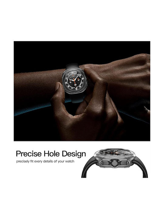 Techsuit Defense360 Pro Пластмасов Калъф със Стъкло в Прозрачен цвят за Samsung Galaxy Watch Ultra (47 мм)