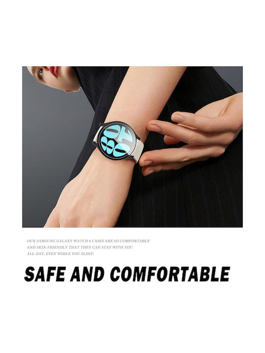 Techsuit Defense360 Pro Пластмасов Калъф със Стъкло в Черен цвят за Samsung Galaxy Watch6 (40 мм)