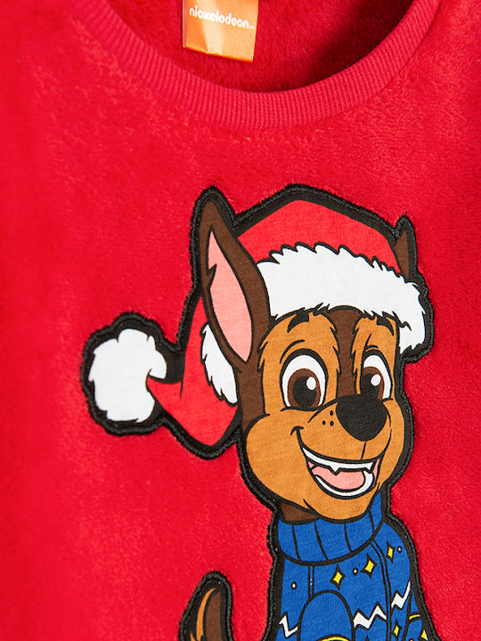 Cool Club Kinder Schlafanzug Winterlich Fleece Rot