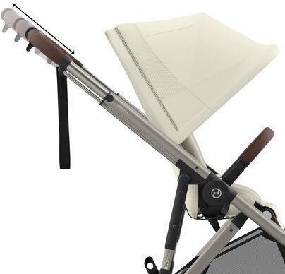 Cybex E-Gazelle S Baby Stroller Suitable for Newborn Almond Beige Taupe Frame 14.7kg