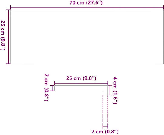 Πατάκια Σκάλας 2 Τεμ Σκούρο Καφέ 70x25x2 Cm Ξύλο Δρυός Καφέ 70 X 25 X 2 Cm