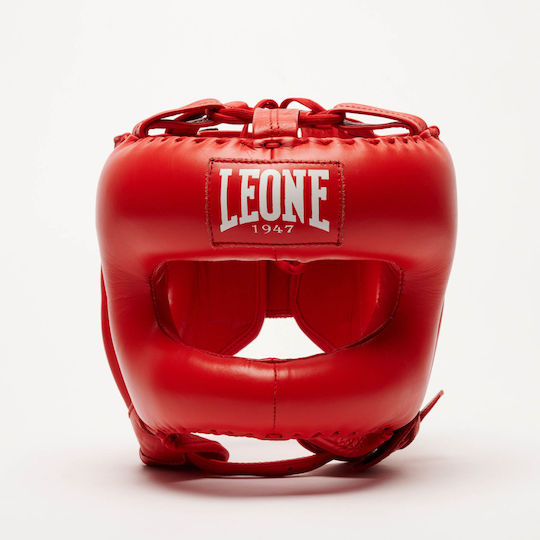 Leone 1947 Boxhelm Erwachsene Volles Gesicht Rot