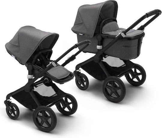 Bugaboo Kinderwagen Fox 2 Verstellbar 2 in 1 Baby Kinderwagen Geeignet für Neugeborene Gray