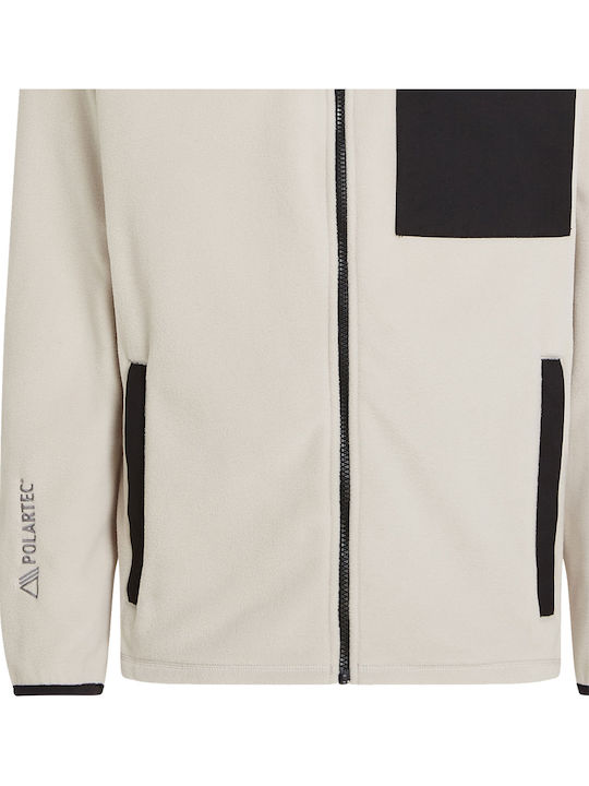 Herren Fleecejacke Beige