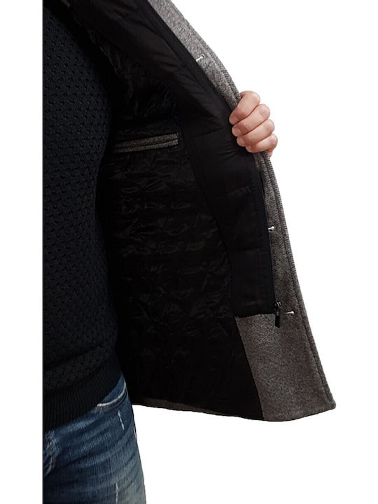 Ανδρικό Παλτό Grey/brown Melange