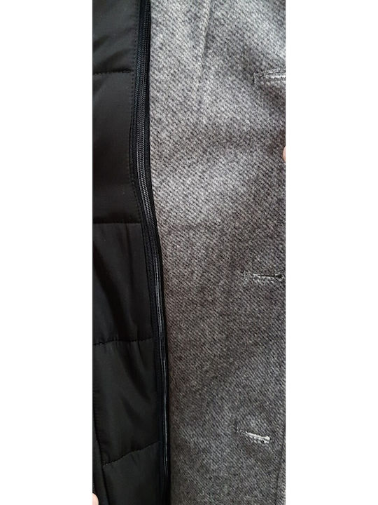 Ανδρικό Παλτό Grey/brown Melange