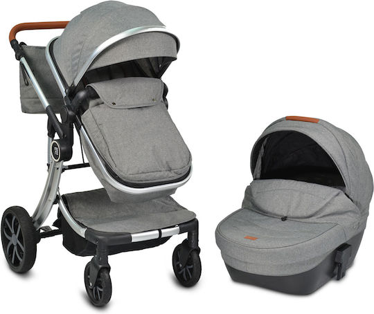 Cangaroo Polly Verstellbar 2 in 1 Baby Kinderwagen Geeignet für Neugeborene Gray