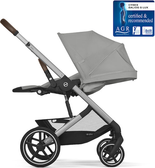 Cybex Balios S LUX Ρυθμιζόμενο Καρότσι Μωρού Kατάλληλο για Nεογέννητο Stone Grey 11.7kg