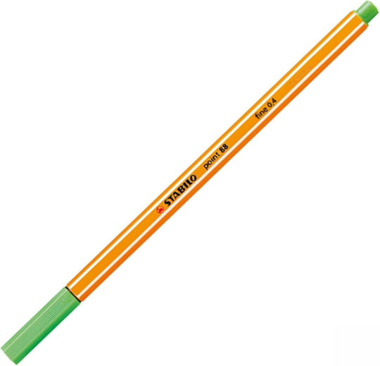 Stabilo Point 88 Fine Tip Design Marker 0.4mm Thin Writing Apple Green 88/33