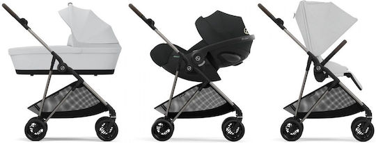 Cybex Gold Melio Ρυθμιζόμενο Καρότσι Μωρού Kατάλληλο για Nεογέννητο Fog Grey 6.1kg