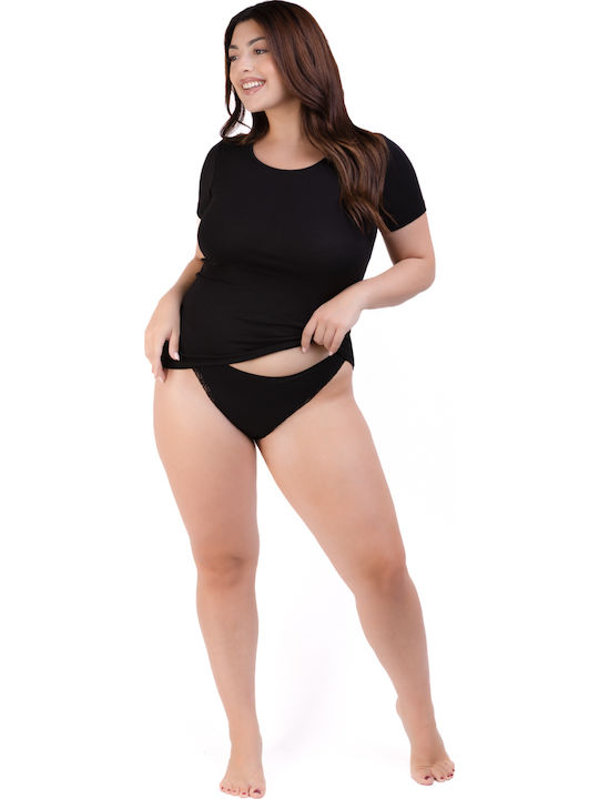 Women's Short Sleeve Cotton T-Shirt Black