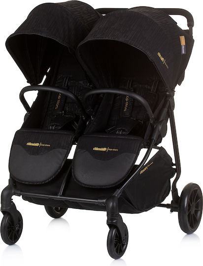 Chipolino Top Stars Double Stroller Suitable for Newborn Opsidian 13.35kg