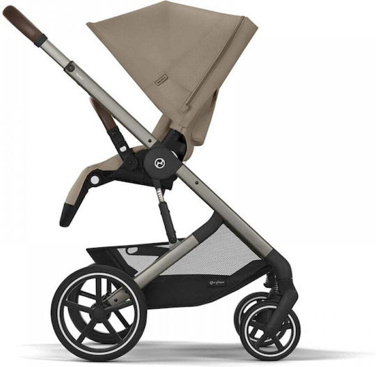Cybex Balios S LUX Ρυθμιζόμενο Καρότσι Μωρού Kατάλληλο για Nεογέννητο Almond Beige 11.7kg