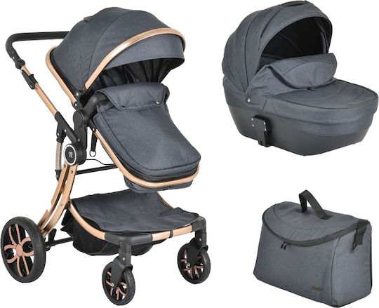 Moni Polly Adjustable 2 in 1 Baby Stroller Suitable for Newborn Gray