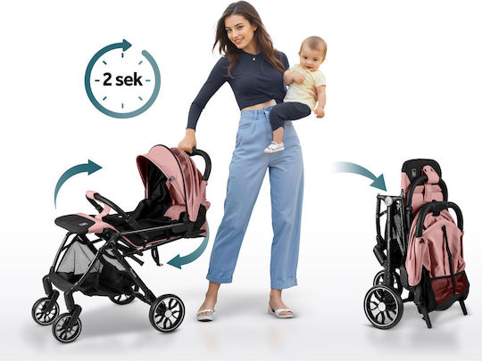Nukido Paseo Καρότσι Μωρού Kατάλληλο για Nεογέννητο Pink 7.3kg