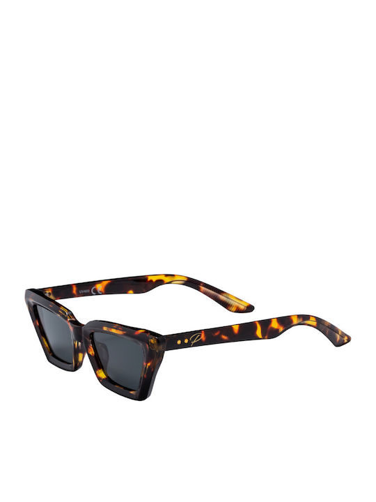 Women's Sunglasses with Black Plastic Frame and Black Lens SP-2763-1-1