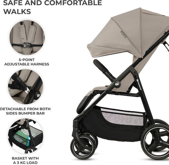 Kinderkraft Trig 3 Baby Stroller Suitable for Newborn Beige