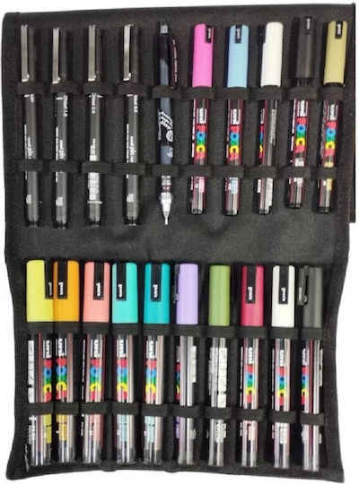 Uni-Ball Design Markers 0.5mm Black 20pcs
