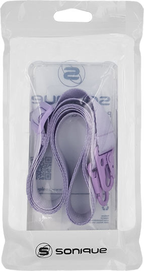 Silicone Case Strap Sonique Armor Clear Motorola Moto G84 5G Lilac