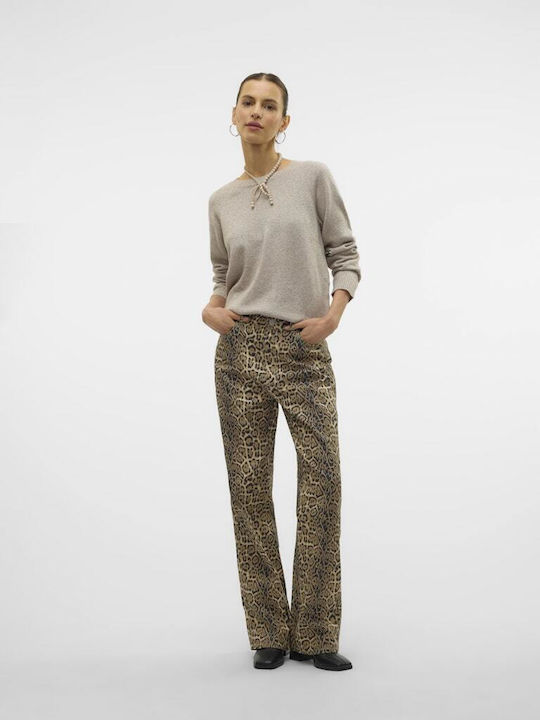 Damen Langarm Pullover Silver Mink