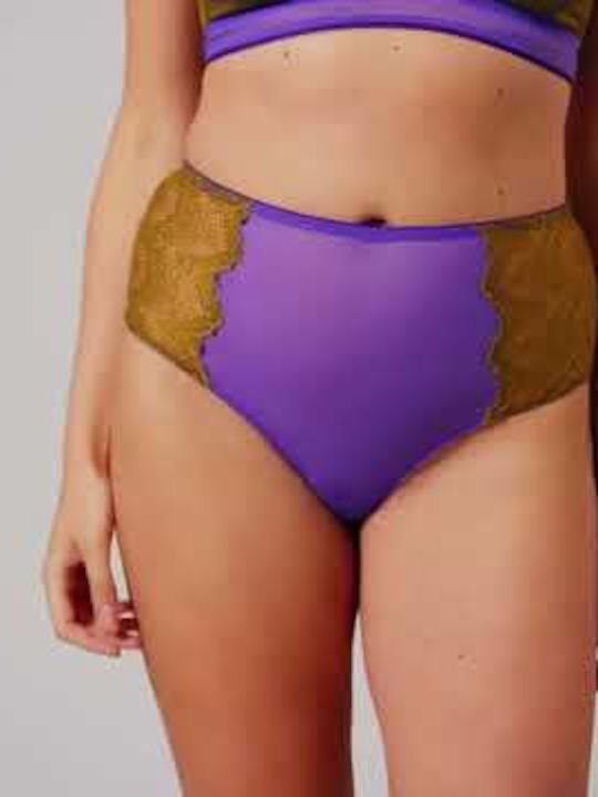 Talie înaltă Femeie Slip Violet