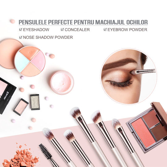 Figga Profesional Set cu Pensule de Machiaj pentru Fond de ten din Păr Sintetic 20buc