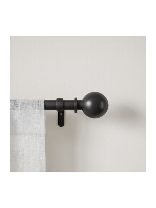 Umbra Pliabil Metalic Galerie pentru perdele Bolas Simplu Φ2.5mm 183-365buc Șah mat negru