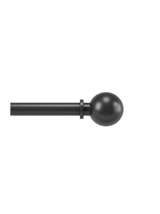 Umbra Pliabil Metalic Galerie pentru perdele Bolas Simplu Φ2.5mm 183-365buc Șah mat negru