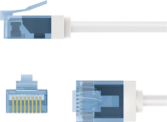 Goobay U/UTP Kat.6a Ethernet Netzwerkkabel 3m Weiß