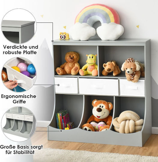 Bibliotecă pardoseală Lemn Gri