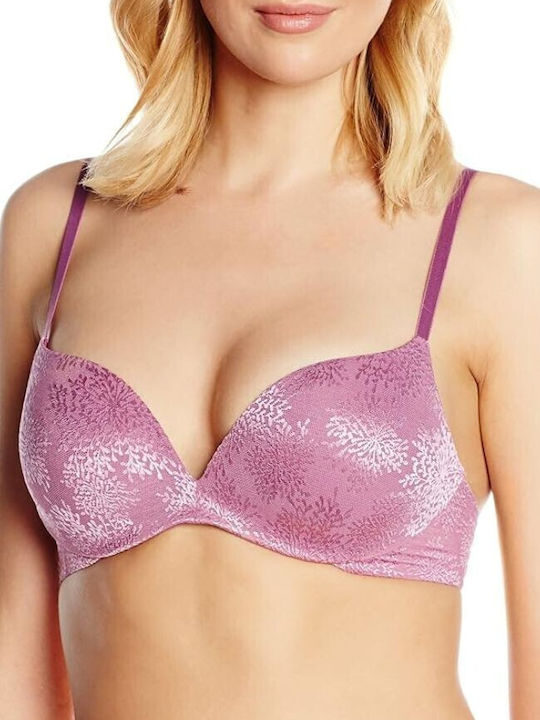 Triumph Push Up Bra with Padding & Magic Wire Underwire Lilac Magic Wire Grey-Lilac