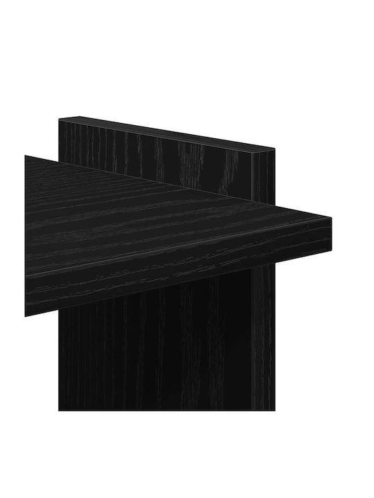 Βιβλιοθήκη Μαύρη 60x30x120εκ.