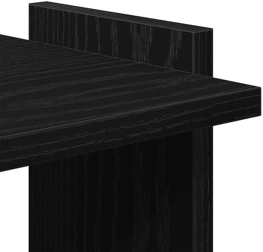 Βιβλιοθήκη Μαύρη 60x30x120εκ.