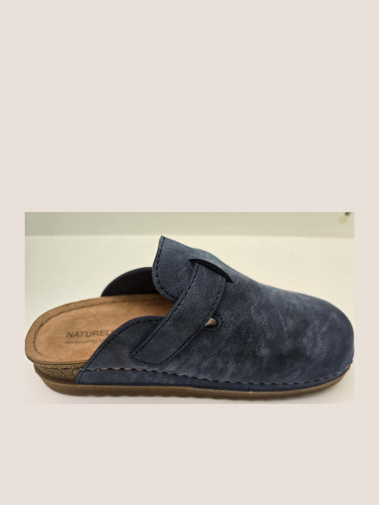 Anatomical Leather Women's Slippers Blue