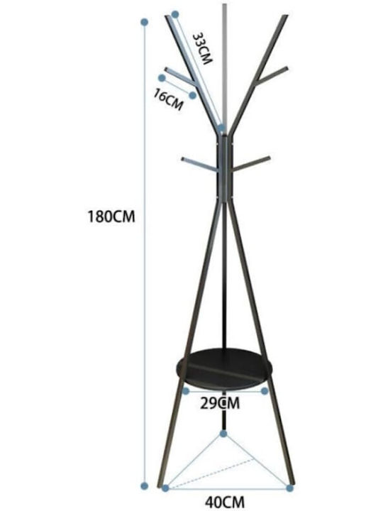 Viosarp Metallic Coat Rack White 40x40x180cm