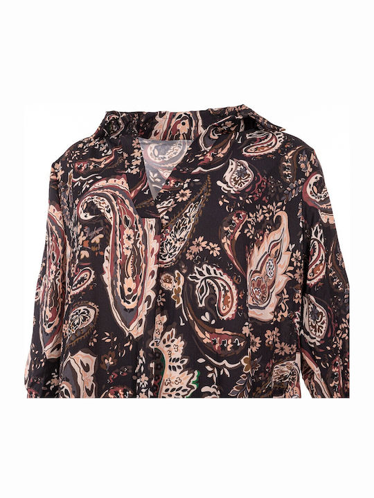 Langärmelig Damen Hemd Multicolor
