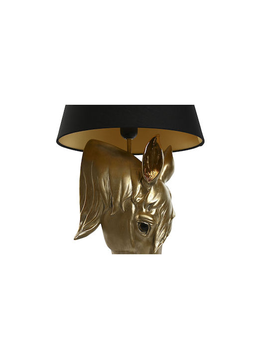 Home Esprit Plastic Table Lamp with Black Shade and Gold Base