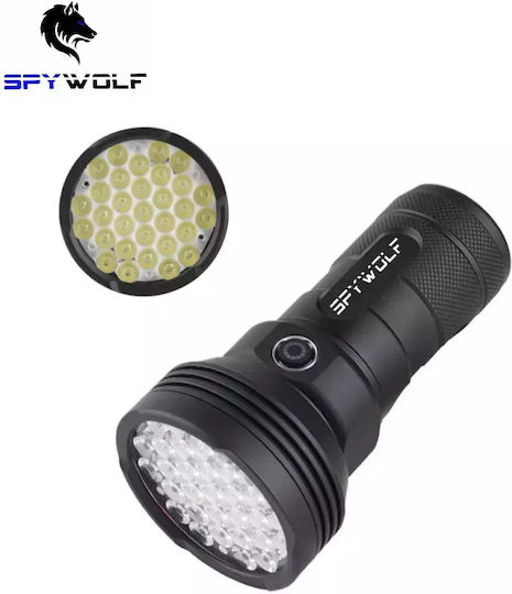 Spywolf Επαναφορτιζόμενος Φακός LED IP65 με Μέγιστη Φωτεινότητα 38000lm