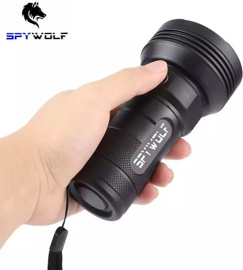 Spywolf Επαναφορτιζόμενος Φακός LED IP65 με Μέγιστη Φωτεινότητα 38000lm