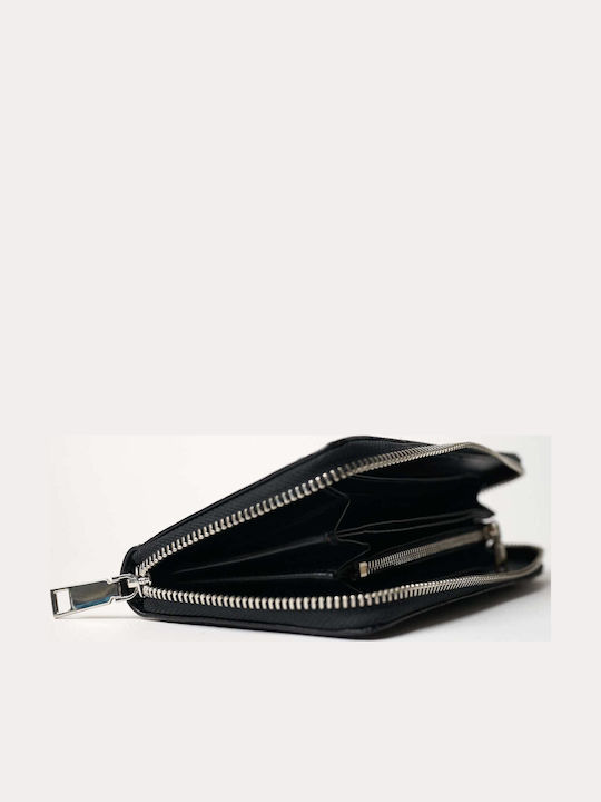 Large Leather Women's Wallet Classic Black