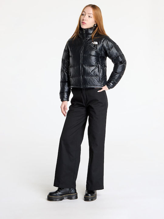 2000 Retro Nuptse Crop Γυναικείο Μπουφάν για Χειμώνα Tnf Black