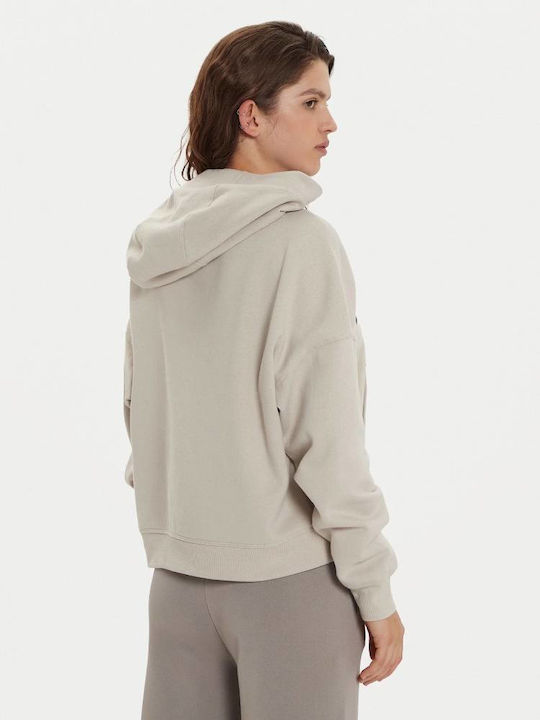 Logo Women's Sweatshirt Hooded Oatmeal