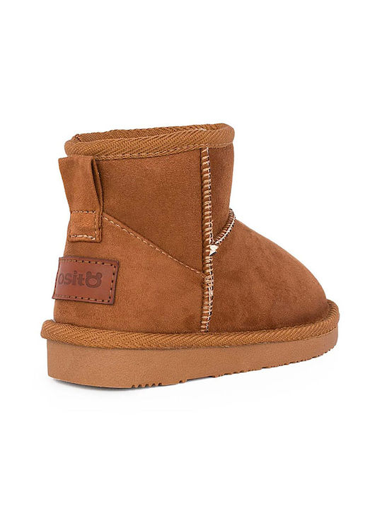 Conguitos Kids PU Leather Boots Tabac Brown