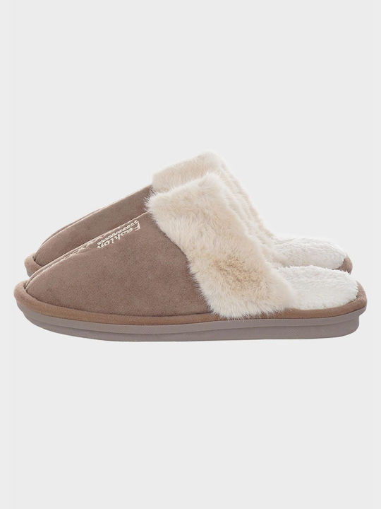 Men's Suede Look Slippers with Camel Interior Lining