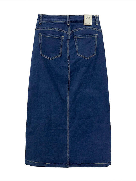 Denim Maxi Fustă Blue