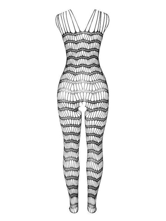 Subblime Bodystocking Plasă Cu Deschidere La Partea Inferioară Negru
