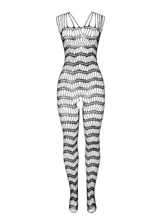 Subblime Bodystocking Plasă Cu Deschidere La Partea Inferioară Negru