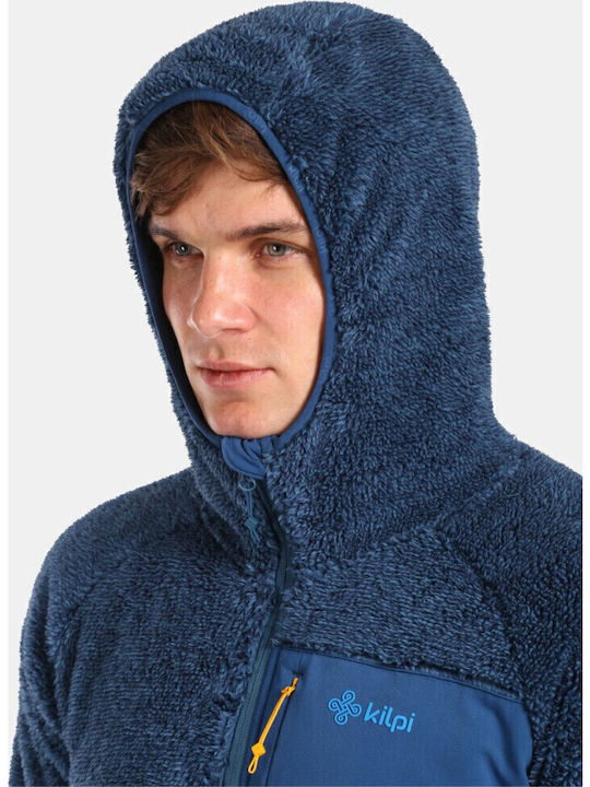 Men's Fleece Cardigan with Hood Dark Blue