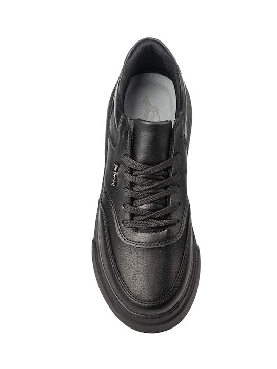 Leder Herren Freizeitschuhe Schwarz